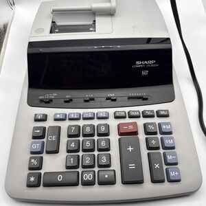 Sharp Compet VX 2652H Electronic Calculator with Printer 12 Digit Gray